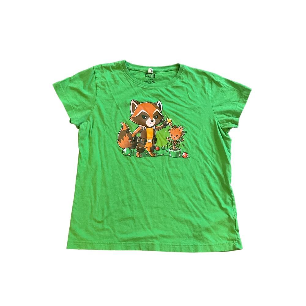 Ladies Large Marvel Gardians of the Galaxy Christmas T-Shirt